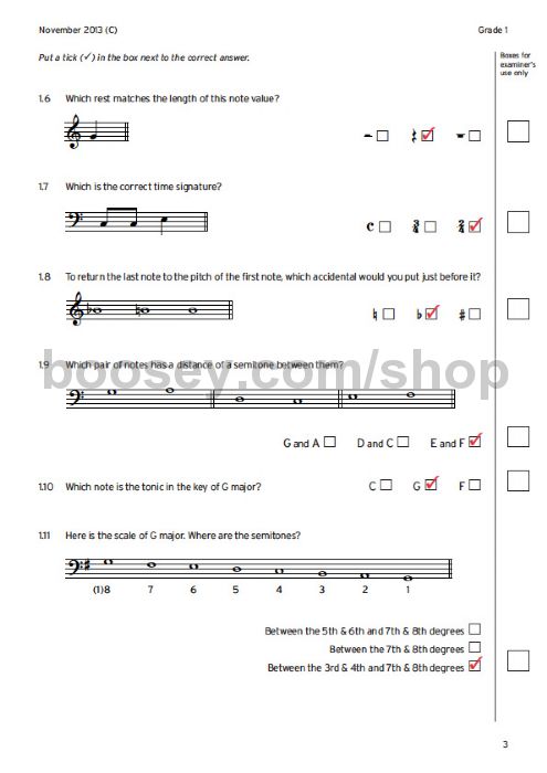 Music Theory Model Answer Papers 2013 Grade 1 Trinity College London