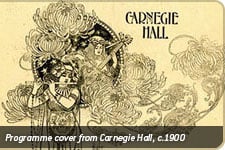 Programme cover from Carnegie Hall, c.1900