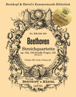 New Breitkopf Originals: Beethoven String Quartets
