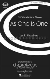 As One Is One (SATB & Piano)