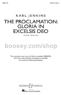 The Proclamation: Gloria in Excelsis Deo (SATB)