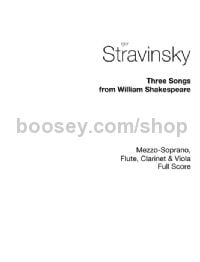 3 Songs from William Shakespeare FSC 