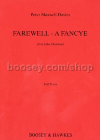 Farewell-a Fancye after John Dowland (Full Score)