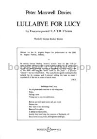 Lullabye For Lucy (SATB)