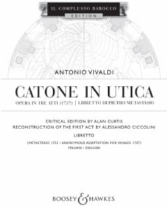 Catone in Utica (Libretto) (Italian, English)