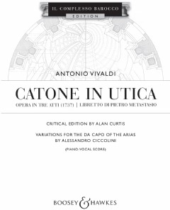 Catone in Utica - Aria Variations (Voice & Piano)