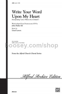 Write Your Word Upon My Heart (SATB)
