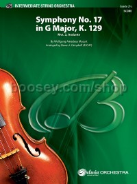Symphony No. 17 in G Major, K. 129 (String Orchestra Score & Parts)