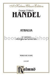 Athaliah (1733) (SATB or SSAATTBB with SSSATB Soli)