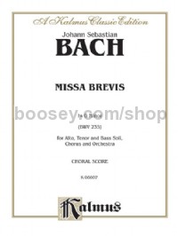 Missa Brevis in G Minor (BWV 235) (SATB with ATB Soli)