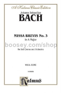 Missa Brevis No. 3 in A Major (SATB with SATB Soli)