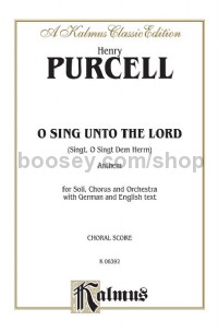 Sing, O Sing Unto the Lord (Singt, O Singt Dem Herrn), Anthem (SATB (Chorus score))