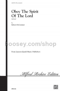 Obey The Spirit Of The Lord/SATB (SATB)