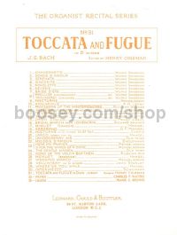 Toccata & Fugue Dmin (Organist Recital No31) 