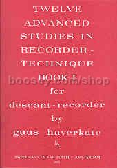 12 Advanced Studies in Recorder Technique for Descant Recorder, Book 1