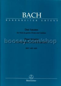 Three Sonatas for Viola da Gamba BWV 1027–1029