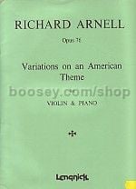 Variations On An American Theme Op. 76 Violin