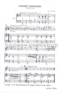 Concert Variations for trombone (treble clef)