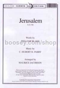 Jerusalem Parry/blake/jacobson SATB 