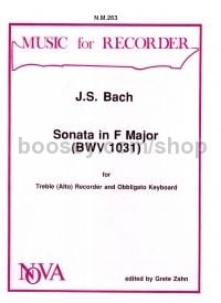 Sonata in F for treble recorder & piano