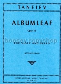 Album Leaf Op. 33 Vla/Piano