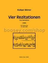 4 Recitations for violin solo