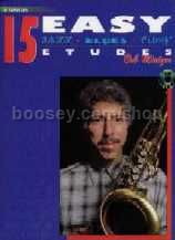 15 Easy Jazz Blues and Funk Etudes Tenor Sax (Book & CD)