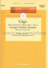 GIGA (Sonata F Op. 1No1) Flute & Piano CD Solo ser 