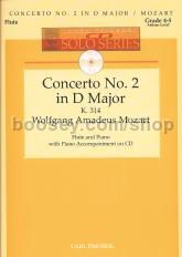 Concerto K314 No2 D Flute & Piano CD Solo series