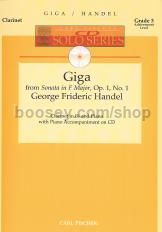GIGA (Sonata F Op. 1No1) Cl/Piano CD Solo ser