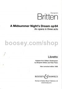 A Midsummer Night's Dream, Op. 64 (Libretto)