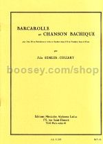 Barcarolle Et Chanson Bacchique