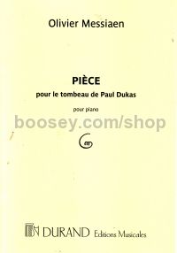 Pièce pour le tombeau de Paul Dukas - piano
