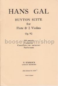 Huyton Suite Op. 92 Flute & 2 Violins Score 