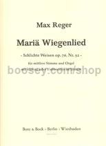 Mariae Wiegenlied Op. 76/52 (Medium Voice, Violin, Cello, Organ)