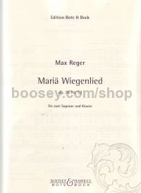 Mariae Wiegenlied Op. 76/52 (2 Sopranos, Piano (German))