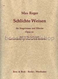 Schlichte Weisen Op. 76 Vol.6 (High Voice & Piano) (German, English)