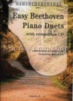 Easy Beethoven Piano Duets (Book & CD) 