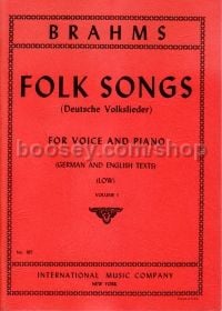 42 Folk Songs Vol.1 (Deutsche Volkslieder) (Low Voice) German/English