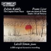 Complete Piano Music by Kodály and Liszt (BIS Audio CD)