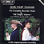 Complete Recorder Music Recorder Duets, vol.I (BIS Audio CD)