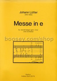 Mass in E minor - Mixed Choir & Orchestra (full score)