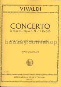 Concerto Dminor Op. 3/11 2 Violins/piano