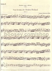 Cantata No.61 "Nun Komm der Heiden Heiland" (Violin II Part)