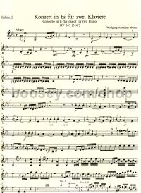 Concerto for Piano No. 10 in E-flat (Two Pianos & Orchestra) (K.365) Violin II 