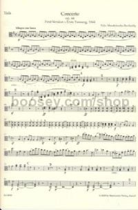 Concerto for Violin & Orchestra E Minor, Op.64 (Viola Part)