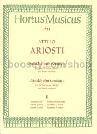 Six Sonatas "Stockholmer Sonatas" Volume 2 for Viola (Viola d'amore) and Basso Continuo
