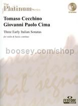 Three Early Italian Sonatas Violin Bk/CD platinum