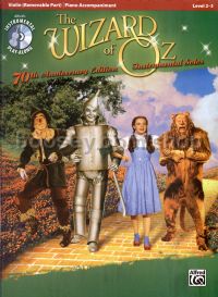 Wizard of Oz - 70th Anniversary Deluxe Edition (arr. violin & piano) Book & CD