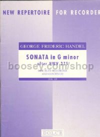 Sonata G min (after Flute Sonata in E minor) treble